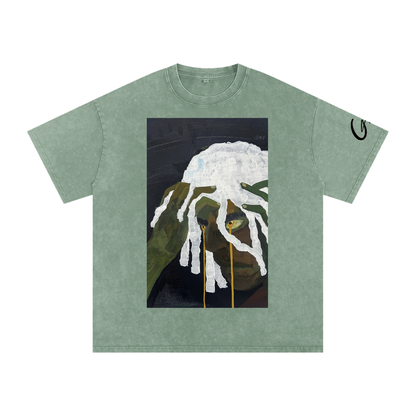 Snow Washed Oversized Cotton T-Shirt