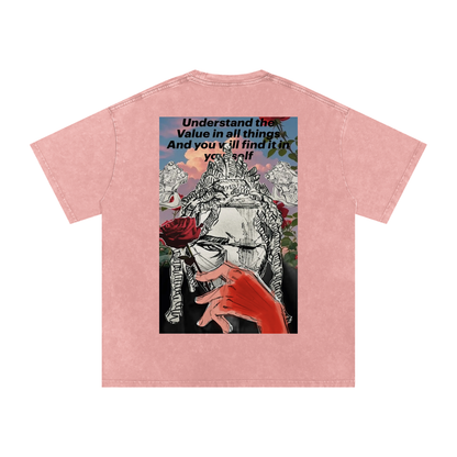 Snow Washed Oversized Cotton T-Shirt