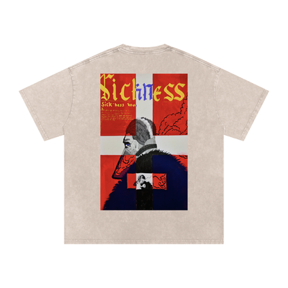Snow Washed Oversized Cotton T-Shirt