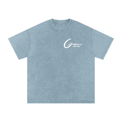Snow Washed Oversized Cotton T-Shirt