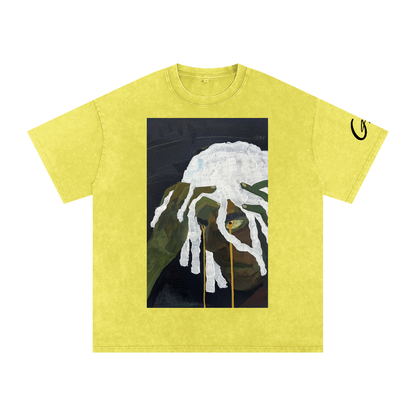 Snow Washed Oversized Cotton T-Shirt