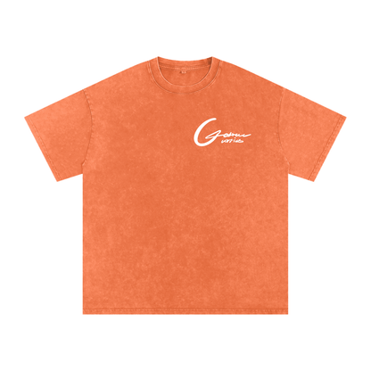 Snow Washed Oversized Cotton T-Shirt