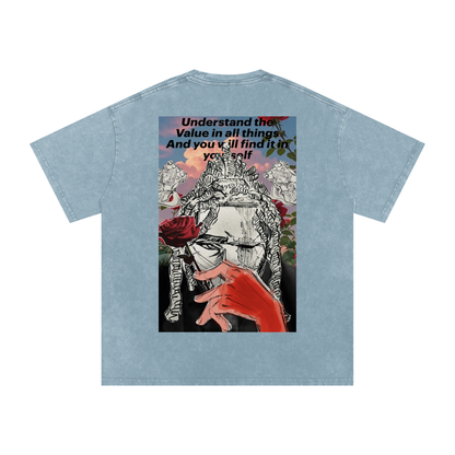 Snow Washed Oversized Cotton T-Shirt