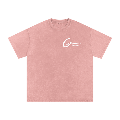 Snow Washed Oversized Cotton T-Shirt