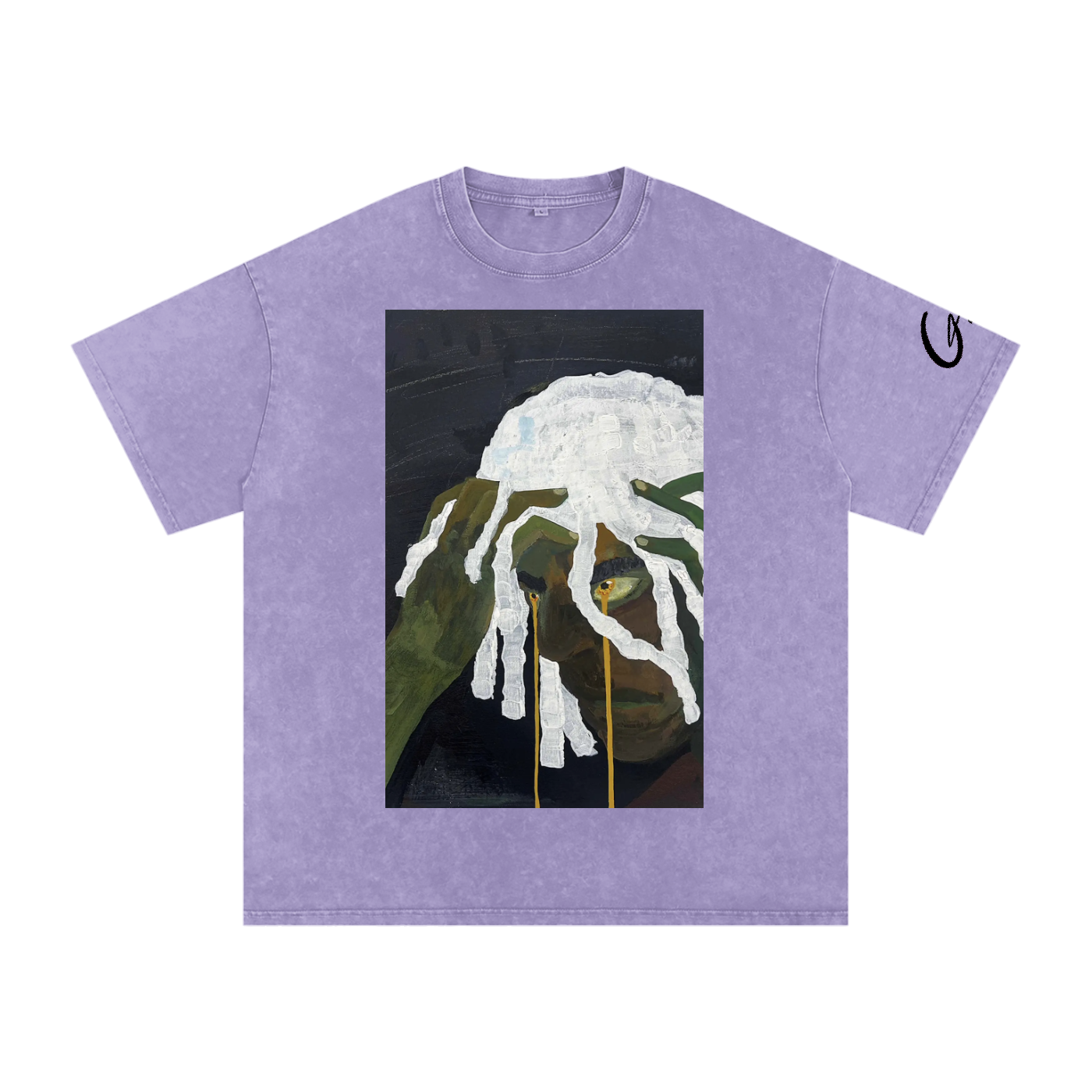Snow Washed Oversized Cotton T-Shirt