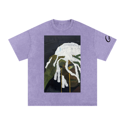 Snow Washed Oversized Cotton T-Shirt