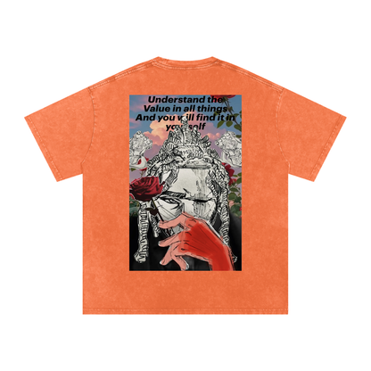 Snow Washed Oversized Cotton T-Shirt